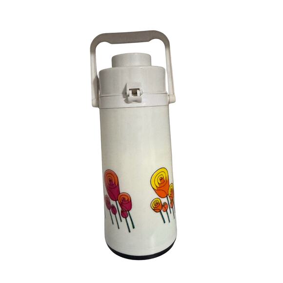 Vintage Floral Airpot Thermos Dispenser – Retro 70s - Picture 3 of 9